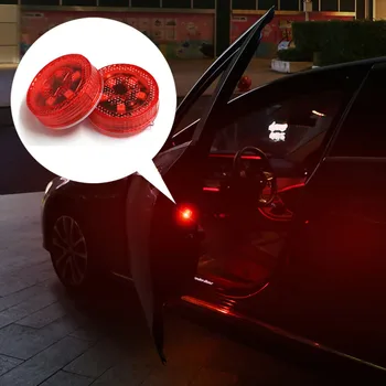 2 Pairs LED araba açılış kapı güvenlik uyarı Anti-çarpışma ışıkları Peugeot için 206 207 208 301 307 308 407 2008 3008 4008