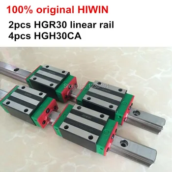 2 adet 100 % orijinal HIWIN lineer kılavuz HGR30 - 200 250 300 350 400 450mm + 4 adet taşıma HGH30CA veya HGW30CA CNC parçaları