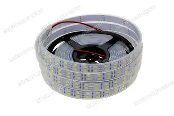 20 m Çift Sıralı Şerit 5050 120 leds / m Sıcak / Soğuk Beyaz LED Şerit 5050 Tüp Su Geçirmez IP67 LED şerit ışık 5050 SMD Ücretsiz Kargo