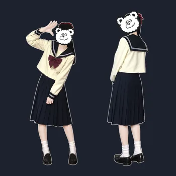 2019 yeni Japon ortodoks öğrenci üniforma JK üniforma denizci elbisesi rahat tatlı sevimli üniforma