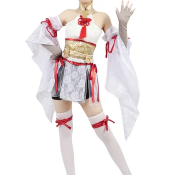 2021 Yeni Oyun Naraka: Bladepoint Loli Hutao Cosplay kostüm Eldiven Tayt Beyaz Tayt Cadılar Bayramı Kadın Aksesuarları Seti