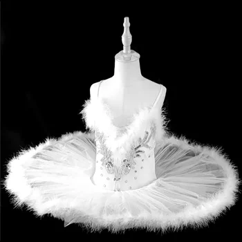 2022 Beyaz Kuğu Gölü Kostümleri Bale Tutu Etek Kadife Üstleri Balerin Elbise Profesyonel Çocuk Çocuk Kız Kadın Elbise