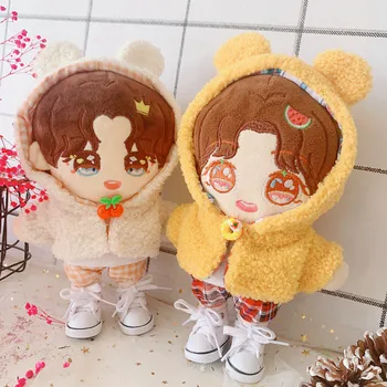 20cm Bebek Kıyafeti Peluş oyuncak bebek Giysileri Güzel pamuk dolgulu giysiler doldurulmuş oyuncak Bebek Aksesuarları Kore Kpop EXO Idol Bebek