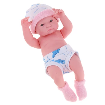 25cm Yumuşak Vinil Gerçekçi Bebek Yenidoğan Bebek Bebek Çocuk Oyuncak Pembe Giysileri Çocuklar Uyku Oyuncak Hamile Öğrenme Sahne