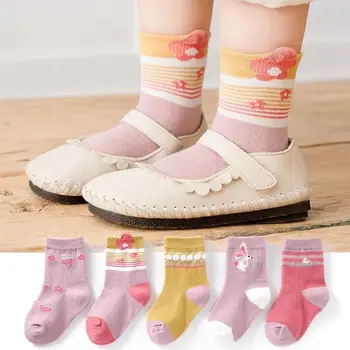 5 Çift / grup Kalın Bebek Çocuk Pamuk Çorap Kış Sonbahar Yumuşak sıcak tutan çoraplar Erkek Kız Termal Kat Çorap Çocuk 1-12 yıl