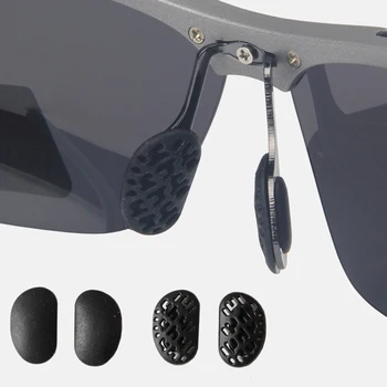 500 adet (250 çift) anti Kayma Kauçuk Gözlük burunluklar Sunglass Gözlük Gözlük Gözlük Aksesuarları Siyah Beyaz İtme Tipi