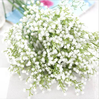 6 buketleri gypsophila Yapay bitkiler vazolar dekorasyon için Plastik sahte çiçekler Düğün malzemeleri Ev dekorasyon aksesuarı