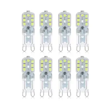 8 adet G9 LED Ampul 220V 2W Kapsül ışık 2835SMD Soğuk Beyaz Mısır Ampul avize lamba Yerine 20w Halojen Lamba Ev Yatak Odası İçin