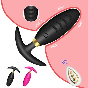 Anal Plug Vibratör Mini Güçlü Şarj Edilebilir El Kablosuz Uzaktan Kumanda Titreşim Değnek Masajı Yetişkin Seks Shop İçin