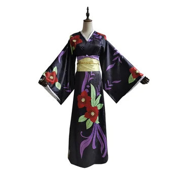 Anime Giyim iblis avcısı: Kimetsu hiçbir Yaiba Cosplay Kostüm Tamayo Kimono Mor Elbise
