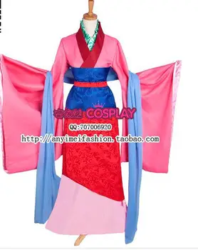 Asya mulan Prenses Kostüm Mulan Prenses Elbise Cosplay Kostüm Cadılar Bayramı Partisi