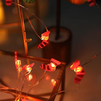 Açık Tatil LED Güneş İşık Noel Cadılar Bayramı Dekoratif Fener Noel Baba Kardan Adam Ağacı led ışık Dize Hediye Parti için