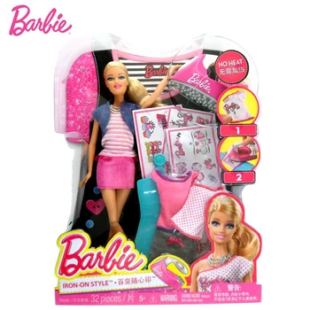 Barbie Demir-On Tarzı Bebek Kız Oyuncak Çeşitli Xpress Baskı Takım Elbise Kız Elbise İnteraktif Moda Aksesuarları Oyun Evi Modeli