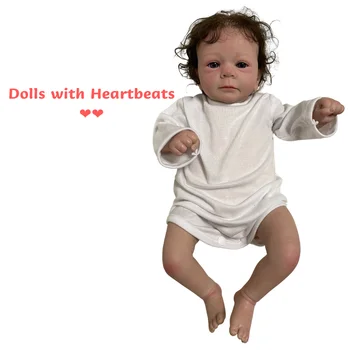 Bebe Reborn Bebek Bebek İle Kalp Atışı Ses Gibi Gerçek Çocuk 48 CM Yüksek Kalite 3D Boyama El Yapımı Saç Reborn Felicia