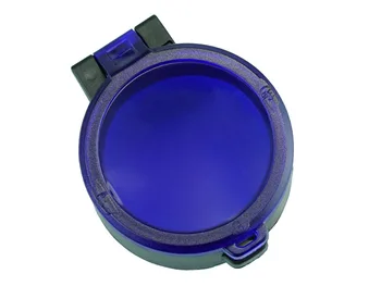 EAGTAC mavi filtre w/ Flip kapak (plastik) T G S M serisi LED el feneri için