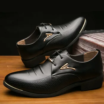 Erkek Deri Nefes Düz İş Resmi Rahat İngiliz Yeni Gelenler dantel-up Yükseltme Erkek ayakkabı Moda 2022 Ayakkabı