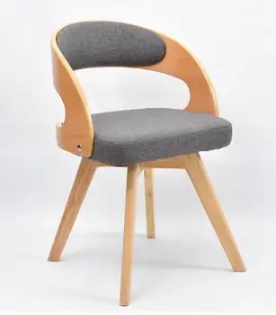 Gerçek ahşap kumaş sanat yemek sandalyesi. Kitaplar ve sandalyeler. Ev eğlence sandalyeleri için arka sandalyeler..010