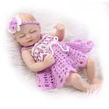 Gerçekçi Bebek Reborn Tüm Silikon Vücut Bebek Sevimli Gerçekçi Yumuşak Vinil Uyku Kız Yenidoğan Bebe Bonecas Princesas Juguetes