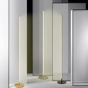 Iskandinav Minimalist Led zemin lambası ayakta ışık kontrolü Modern Ayarlanabilir uzaktan Oturma odası Ev dekor için kapalı aydınlatma armatürü