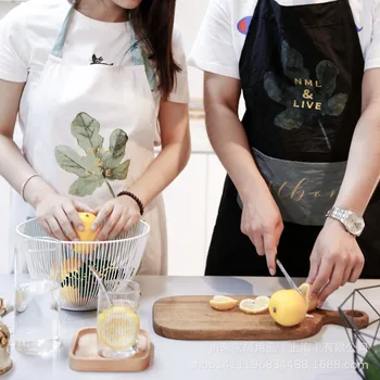 Iskandinav Önlükleri Kahve dükkanı çiçekçi Çalışma Önlüğü Pamuk Mutfak Önlükleri kadınlar için BARBEKÜ Önlük Pişirme Pişirme Restoran Yetişkin önlük