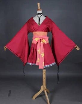 Japon Anime Inuyasha Kikyo Kimono Cosplay Kostüm Tam Set Özel Herhangi Boyutu Yapılan
