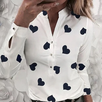Kadın Kuşlar Baskı Gömlek 35 % pamuklu uzun kollu tişört Kadın Üstleri 2023 İlkbahar Yaz Gevşek Rahat Ofis kadın gömleği 5XL