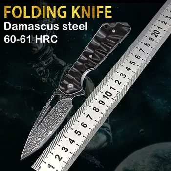 Katlanır Bıçak Şam Çelik Açık Taşınabilir Wilderness Survival av bıçağı Survival Pratik Aracı Kaya Tırmanışı Survival