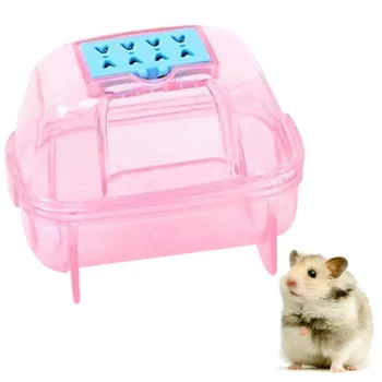 Küçük Pet Banyo Ev Plastik Mini Ayrılabilir Hamster Banyo Sauna Küvet Hamster Sıçan Sincap Sandbox Küçük Pet Malzemeleri