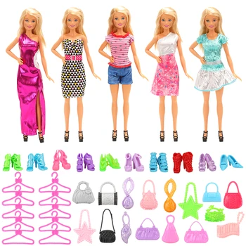Moda Yüksek Kaliteli 36 / set Ev Mobilya =1 Dolap Dolap + 35 Bebek ürün Yatak Odası Elbise Ayakkabı Aksesuarları Barbie