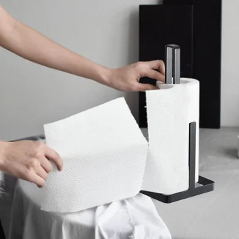 Mutfak kağıdı havlu askısı kağıt rulo Tutucu Paslanmaz Çelik Standı Kağıt Havlu Tuvalet yemek masası Organizatör Raf Tezgah