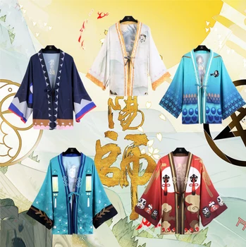 Oyun Onmyoji Cosplay Kostüm 9 Stil Japon Kimono Şifon Ceket Cosplay Kostümleri Cadılar Bayramı Karnaval Parti Cosplay Kostüm