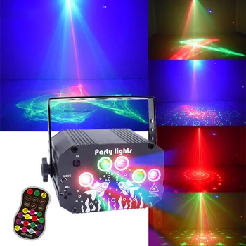 Parti sahne ışıkları kısılabilir ses aktif rüya ışık lazer dj Bar projeksiyon atmosfer lamba disko ışık hareketli kafa