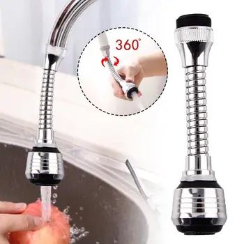 Paslanmaz Çelik Musluk 360 Dönen Havalandırıcı Musluk Genişletici sprey başlığı Adaptörü Banyo Mutfak Aksesuarları Filtre Esnek Musluk