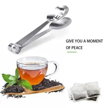 Paslanmaz Çelik çay poşeti Klip Anti-Haşlanma Çay Seti Aksesuarları Paslanmaz Çelik çay poşeti Tong Sıkacağı Çay Seti Limon Dilim Klip