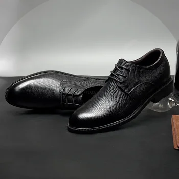 Rahat Yeni Ofis erkek ayakkabıları rahat elbise Ayakkabı Adam yüksek kalite hakiki Deri El Yapımı Lace Up Lüks Oxford Ayakkabı
