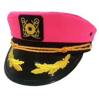 Retro Donanma Deniz Denizci Kostüm Yat Kaptan İşlemeli Deniz Amiral Donanma Şapka Cadılar Bayramı için