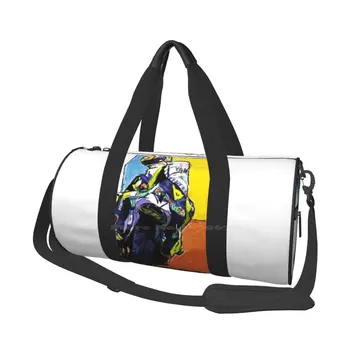 Rossi omuzdan askili çanta Rahat Satchel Spor Seyahat Okul Motosiklet Rossi