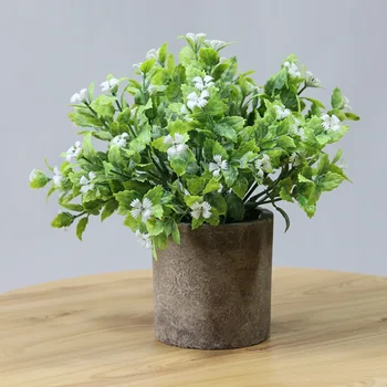 Simülasyon Saksı Bitki Ev Dekorasyon Aksesuarları Yapay Yeşil Bitki Bonsai Ofis Masaüstü Sahte Çiçekler