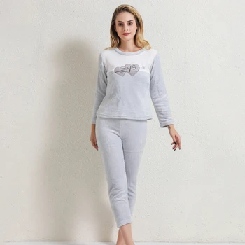 Sonbahar Kış sıcak Pazen Kadın Pijama Setleri Kalın Mercan Kadife Uzun Kollu Karikatür Pijama Pazen Pijama Seti Kız Yeni 2021