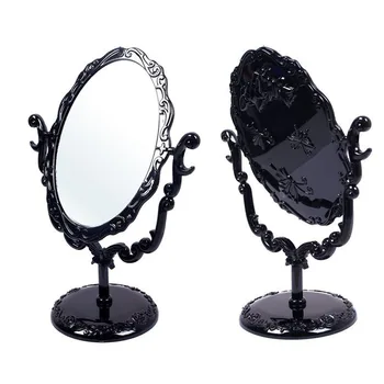 TY278 Yuvarlak Makyaj Aynası Kolu Makyaj Aynası Bağbozumu Oyma Spa Salon Kozmetik Ayna Salon Makyaj Vanity Kozmetik Kompakt