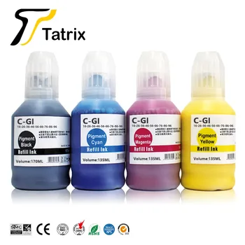Tatrix GI 26 GI26 GI - 26 Premium Renk Uyumlu Toplu Şişe Su Bazlı Dolum canon için mürekkep GX6020 GX7020 Yazıcı