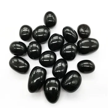 Toptan doğal kristaller şifa siyah obsidyen kaya kuvars eskitme taş kristal çakıl peyzaj için