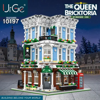 UrGe 10197 Modern Sokak Sahne Modeli Kraliçe Bar Yaratıcı Şehir Serisi Modüler Moc Yapı Taşı çocuk Eğitici Oyuncaklar