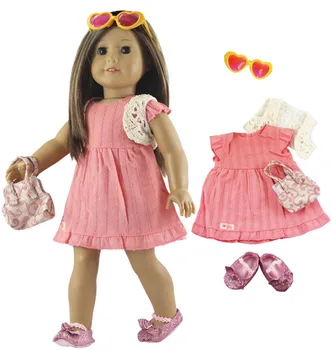Yeni 18 inç oyuncak bebek giysileri 5 Adet Kıyafet 18 inç amerikan oyuncak bebek #29