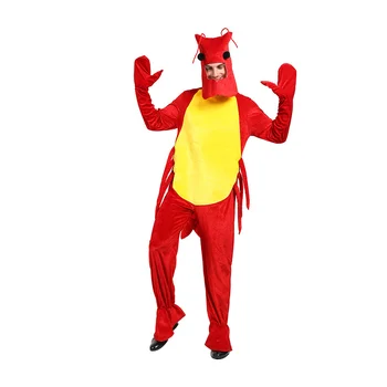 hayvan onesies yetişkinler için Cadılar Bayramı kostüm Yetişkin Kırmızı Istakoz Kostüm karnaval parti cosplay tulum