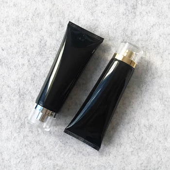 Ücretsiz Kargo 100g Siyah Plastik Kozmetik krem şişesi 100 ml Yüz Temizleyici losyon tüpü Otel Kaynağı Şampuan Ambalaj Şişeleri