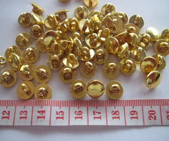 Ücretsiz kargo 10mm kaplama altın renk gömlek düğmesi moda plastik saplı bluz düğmesi 100 adet