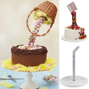 Dekoratif Kek kek standı Destek Yapısı Çerçeve Anti Yerçekimi Kek Dökme Kiti Asılı Doğum Günü Düğün Parti DIY Kek Araçları